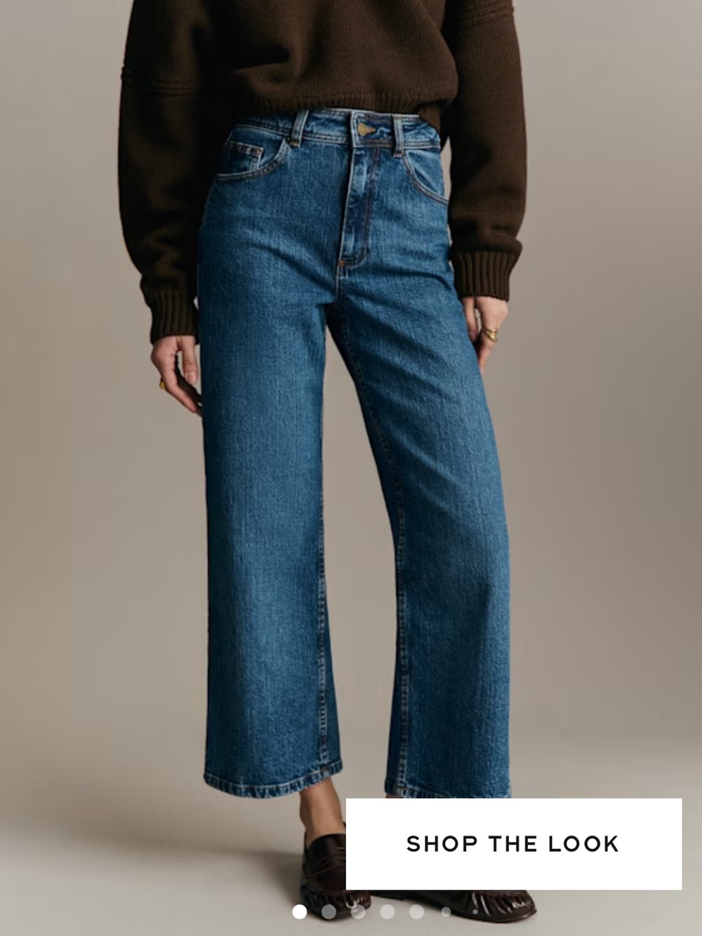 Sezane Le crop Bleu denim size 40 US size 8 NWT